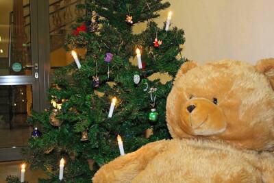 Teddy auf dem Weihnachtsbasar des Jugendamts