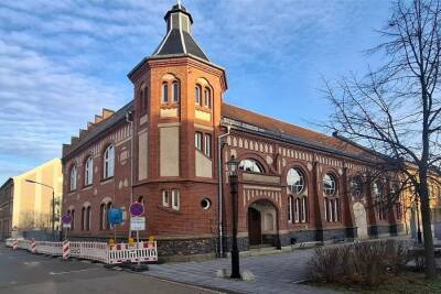 Die historische Turnhalle in Meuselwitz.