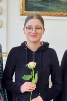 Elena Klukas, 14 Jahre, Klasse Josephine Püschel, AG IV, 24 Punkte, hervorragendes Ergebnis, 1. Preis mit Weiterleitung zum Landeswettbewerb.